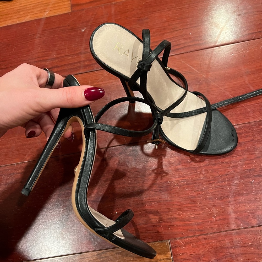 RAYE from Revolve strappy black heels